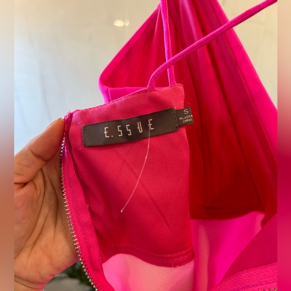 Hot pink peplum top size S NWOT - Picture 4 of 6